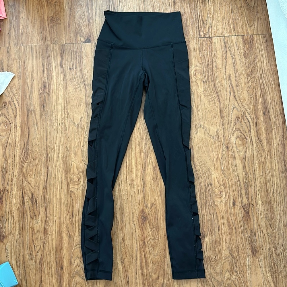Lululemon leggings with mesh cut outs on side